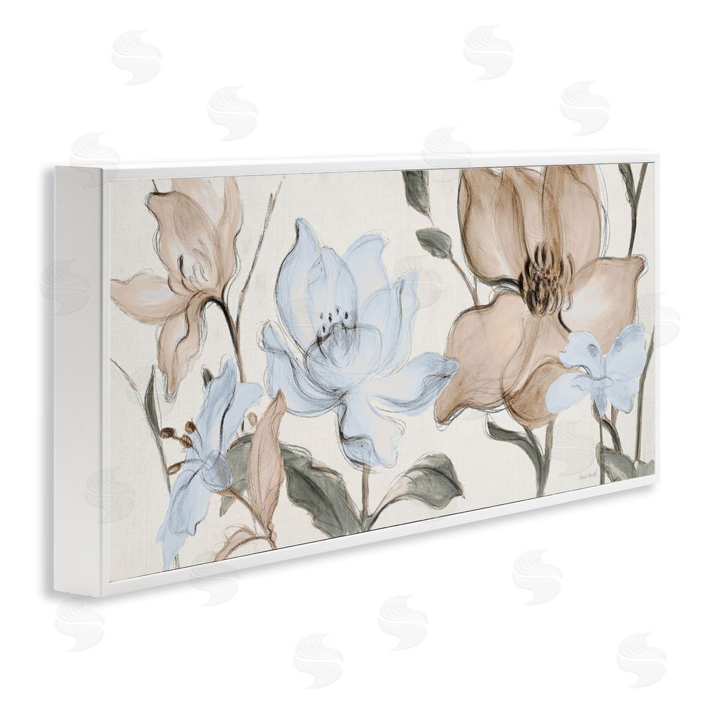 Lanie Loreth Soft Whispering Florals White Framed Giclee Wall Art Print