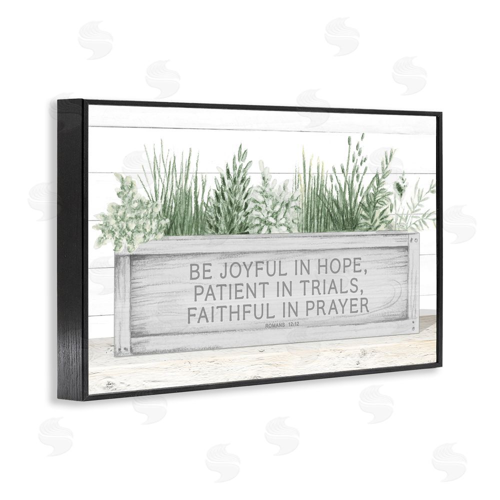 Sundance Graphics Be Joyful Flower Box Black Framed Giclee Wall Art Print