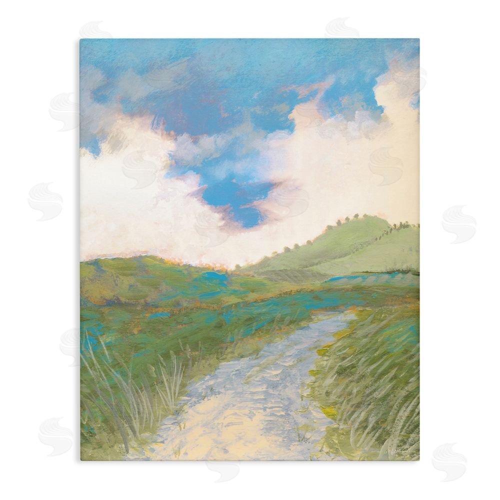 Dan Meneely Windy Path Impression Stretched Canvas Wall Art Print