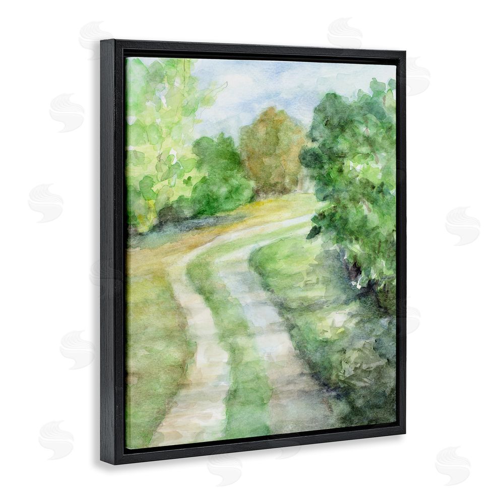 Sundance Graphics Around The Bend Black Floating Frame Canvas Wall Art Print