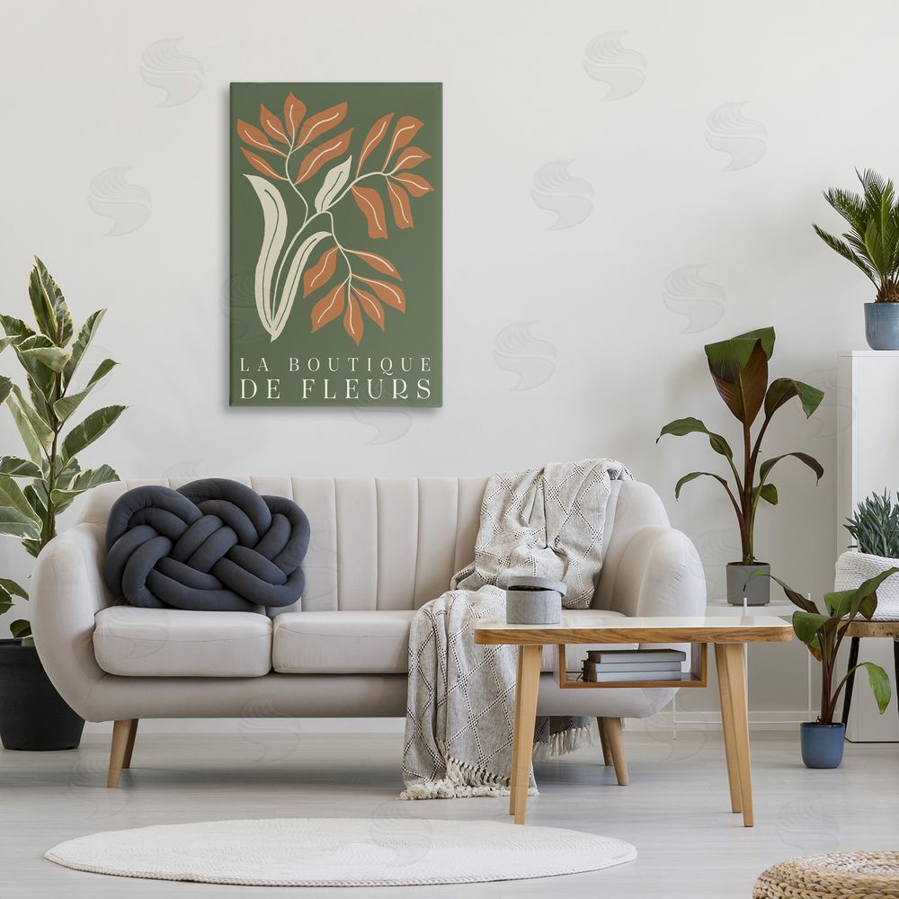 Sundance Graphics Flower Shop Midcentury Minimal Canvas Wall Art Print in Room