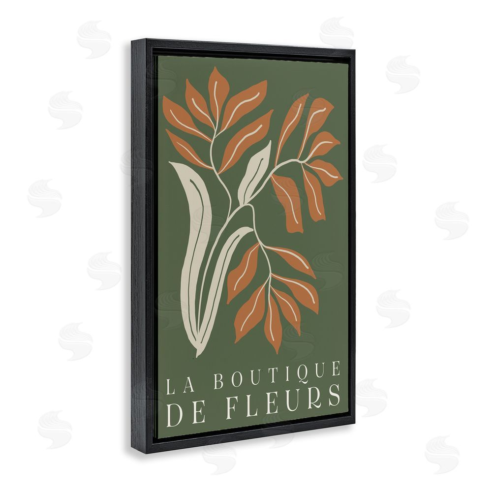 Sundance Graphics Flower Shop Midcentury Minimal Black Floating Frame Canvas Wall Art Print