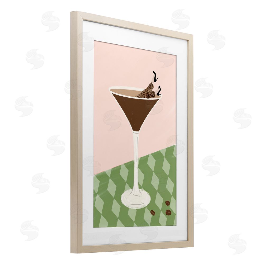 Sundance Graphics Glam Martini Splash Birch Framed Print Under Glass Wall Art