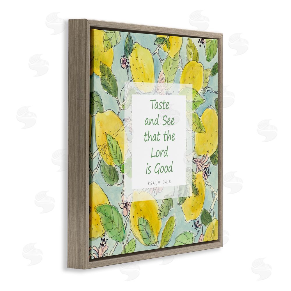 Lanie Loreth Taste & See Lord Is Good Brown Floating Frame Canvas Wall Art Print