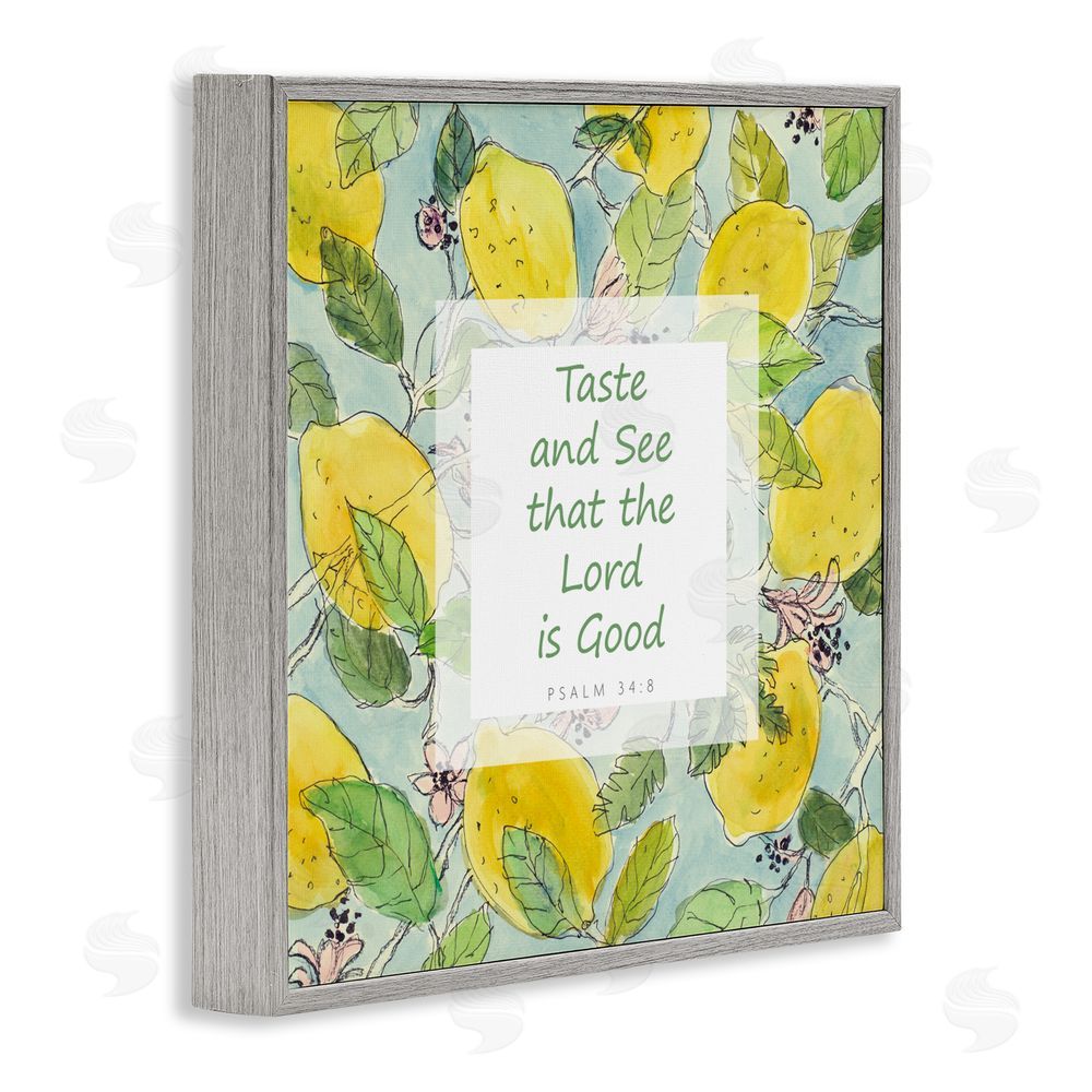Lanie Loreth Taste & See Lord Is Good Gray Framed Giclee Wall Art Print