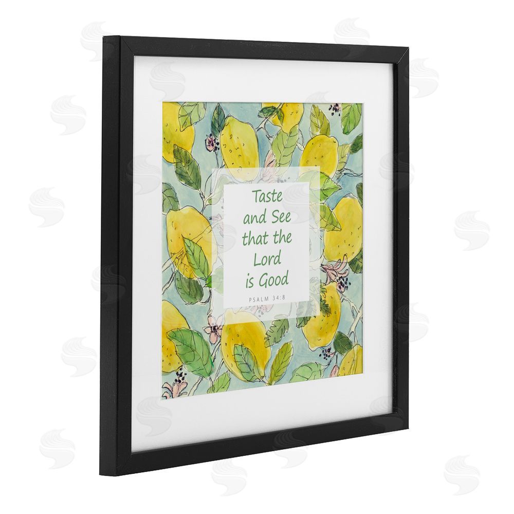 Lanie Loreth Taste & See Lord Is Good Black Framed Print Under Glass Wall Art