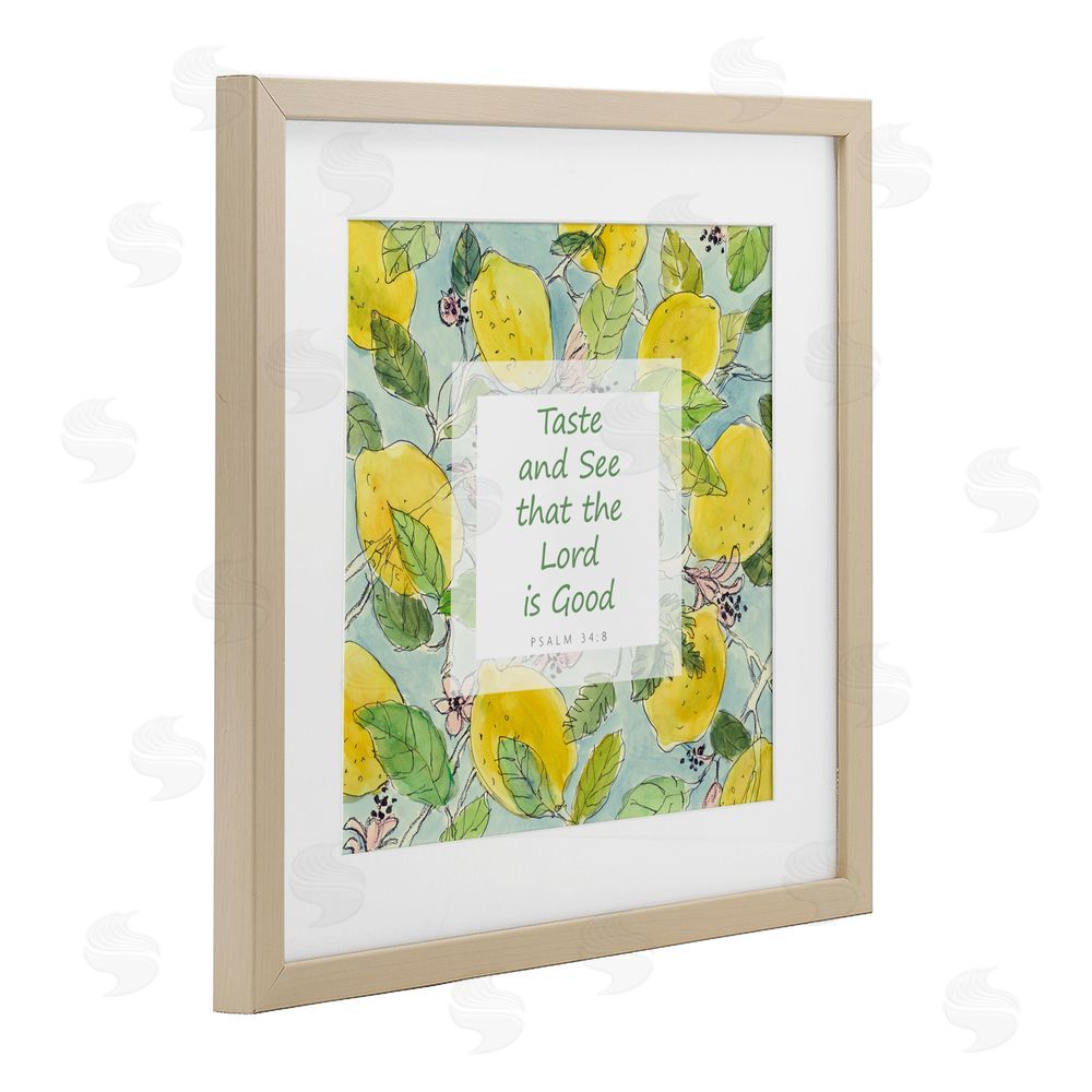 Lanie Loreth Taste & See Lord Is Good Brown Framed Print Under Glass Wall Art