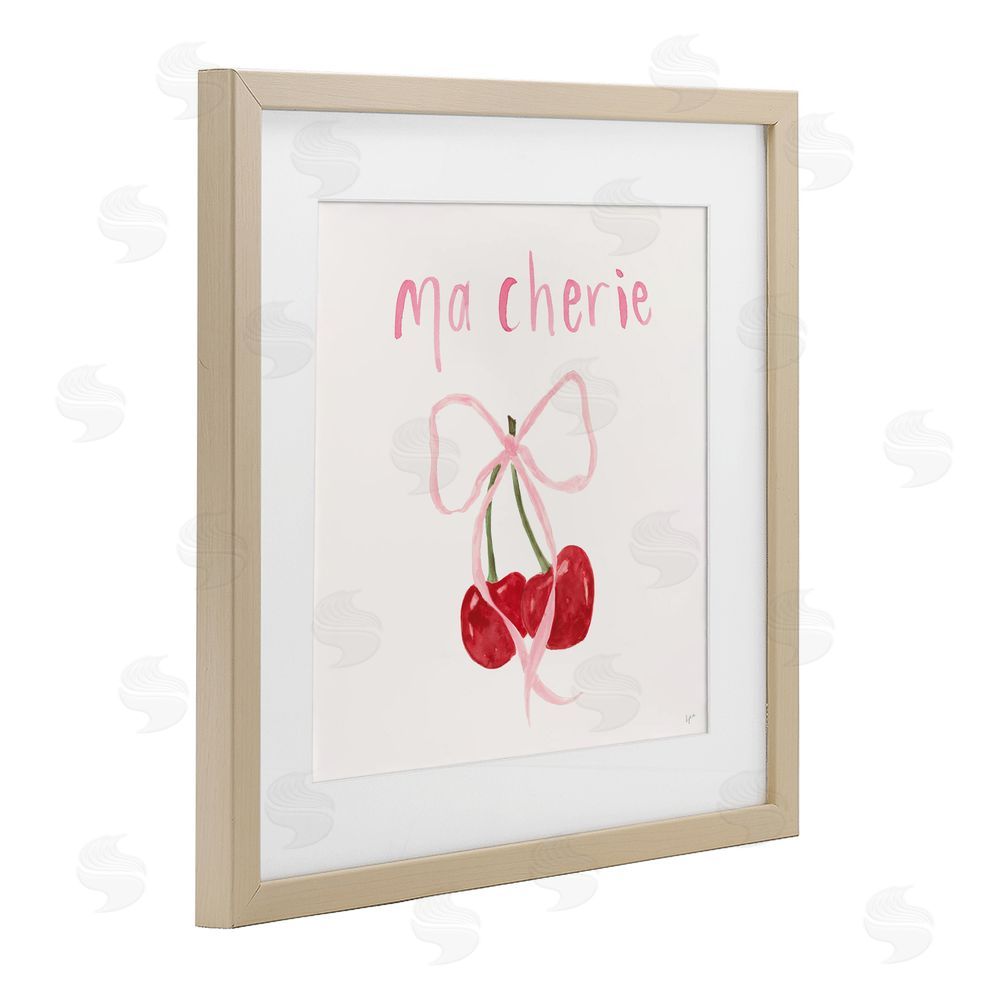 Sundance Graphics Ma Cherie Ribboned Cherries Birch Framed Print Under Glass Wall Art