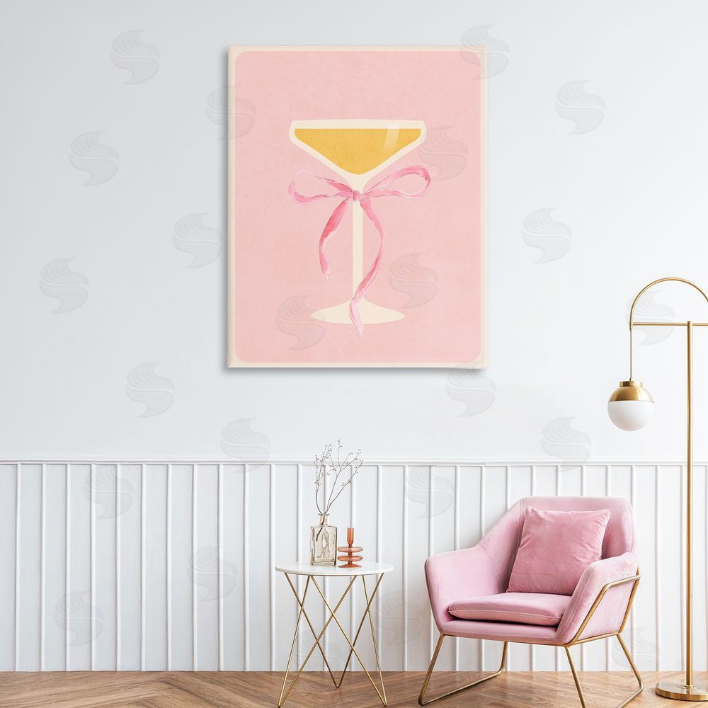 Sundance Graphics Champagne Party Glass Canvas Wall Art Print in Room