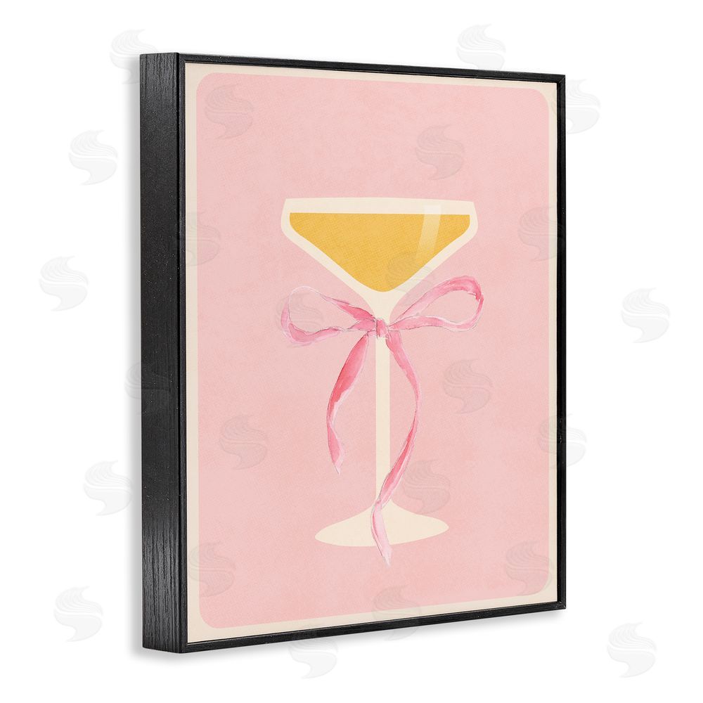 Sundance Graphics Champagne Party Glass Black Framed Giclee Wall Art Print