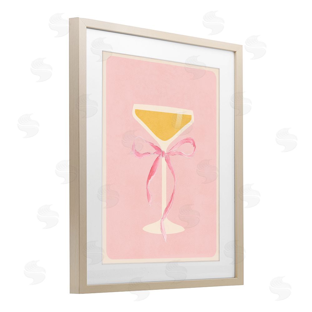 Sundance Graphics Champagne Party Glass Birch Framed Print Under Glass Wall Art