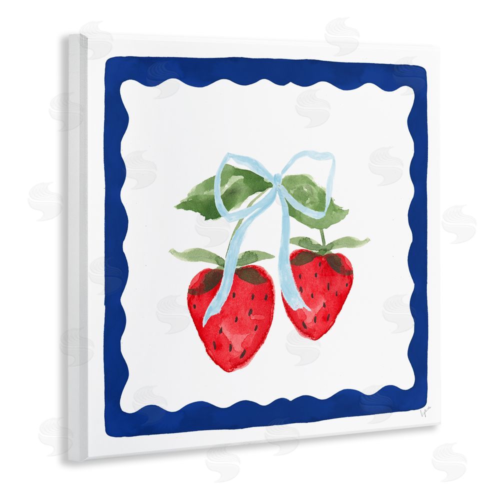 Lucille Price Summer Bordered Strawberries Wall Plaque Art Print