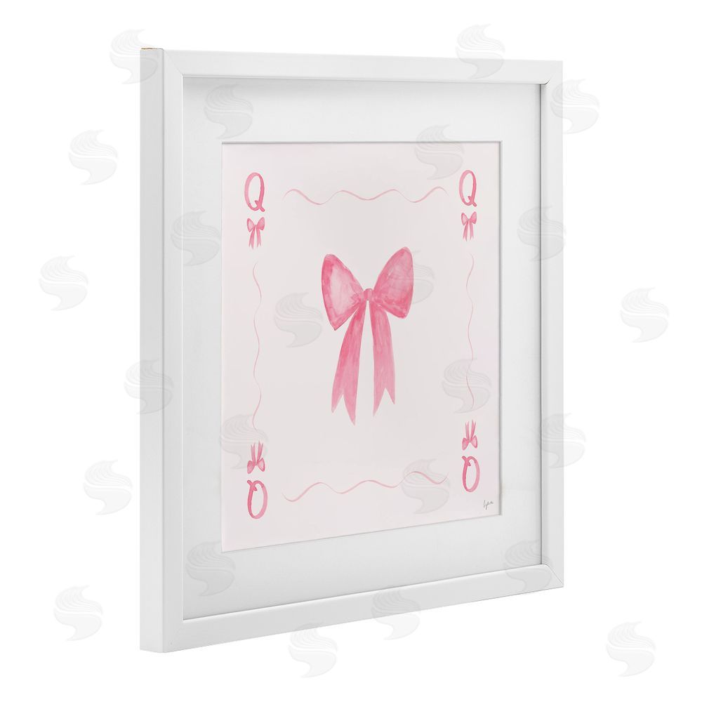 Lucille Price Queen of Ribbons Card White Framed Print Under Glass Wall Art
