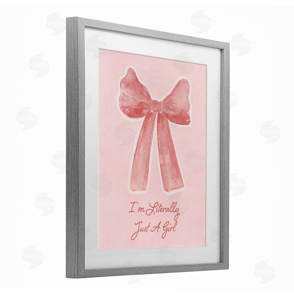 Sundance Graphics Literally Just A Girl Gray Framed Print Under Glass Wall Art