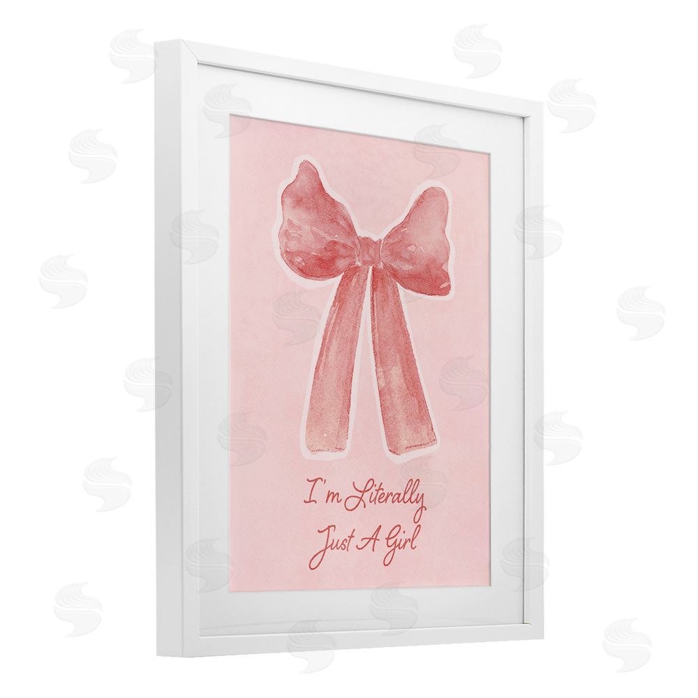 Sundance Graphics Literally Just A Girl White Framed Print Under Glass Wall Art