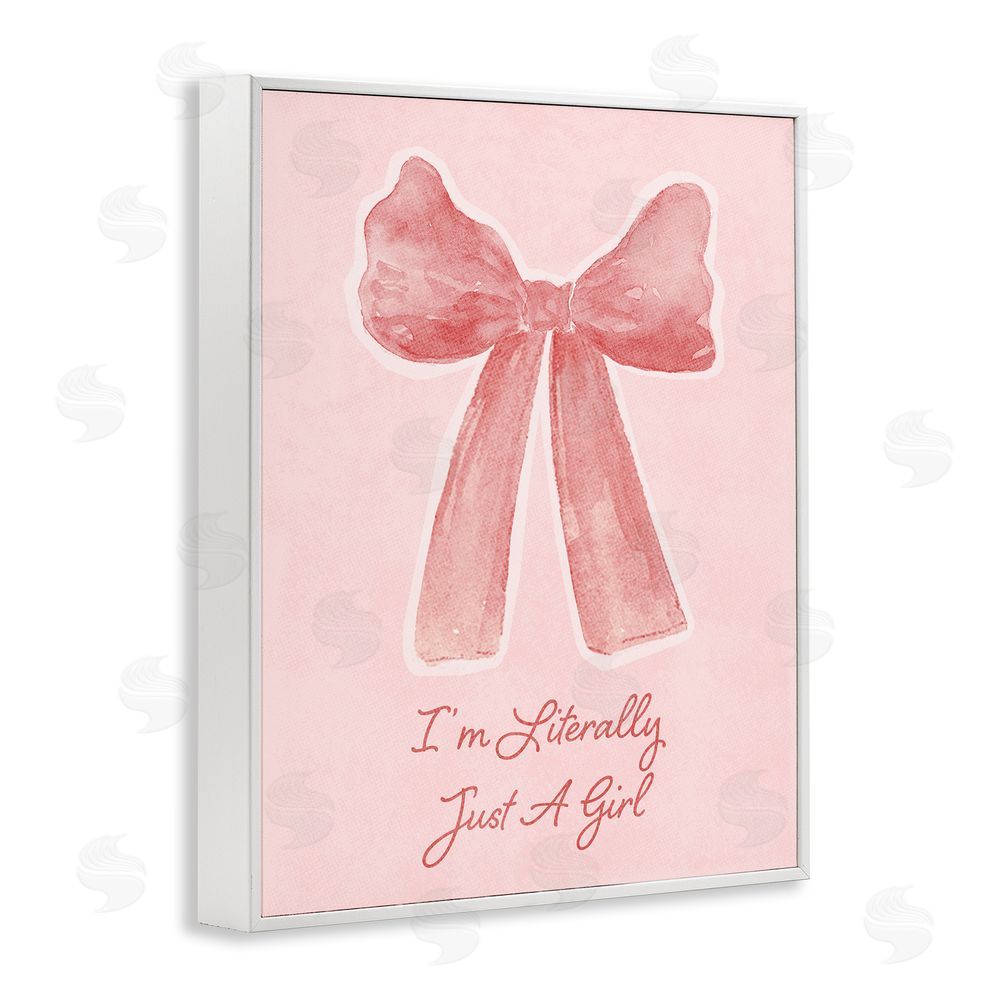 Sundance Graphics Literally Just A Girl White Framed Giclee Wall Art Print