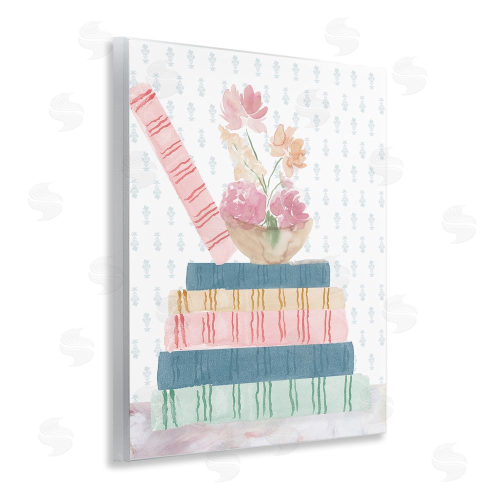Lucille Price Pastel Flowers And Books Wall Plaque Art Print