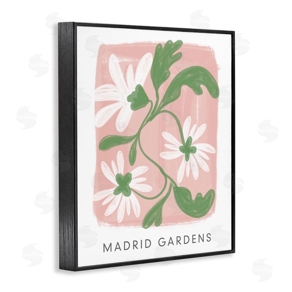 Sundance Graphics Madrid Gardens Pastel Blooms Black Framed Giclee Wall Art Print