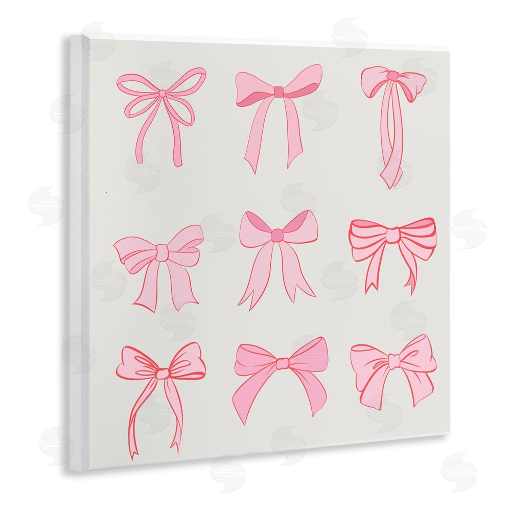 Emily Navas Pink Coquette Ribbons Wall Plaque Art Print