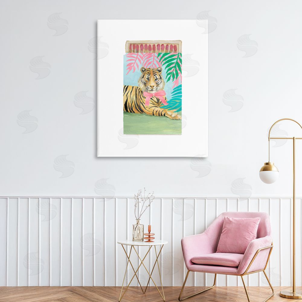 Lanie Loreth Tropical Tiger Matchbook Stretched Canvas Wall Art Print in Room