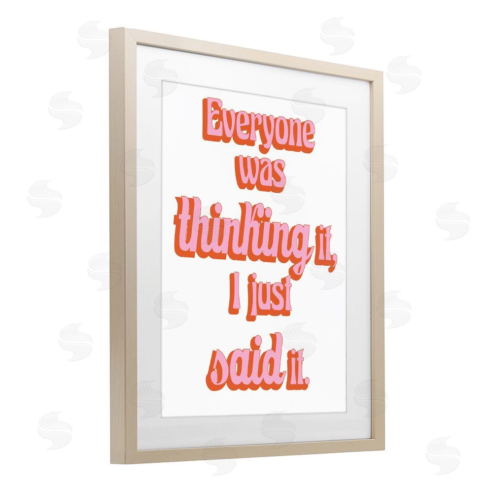Sundance Graphics Everyone Was Thinking It Birch Framed Print Under Glass Wall Art