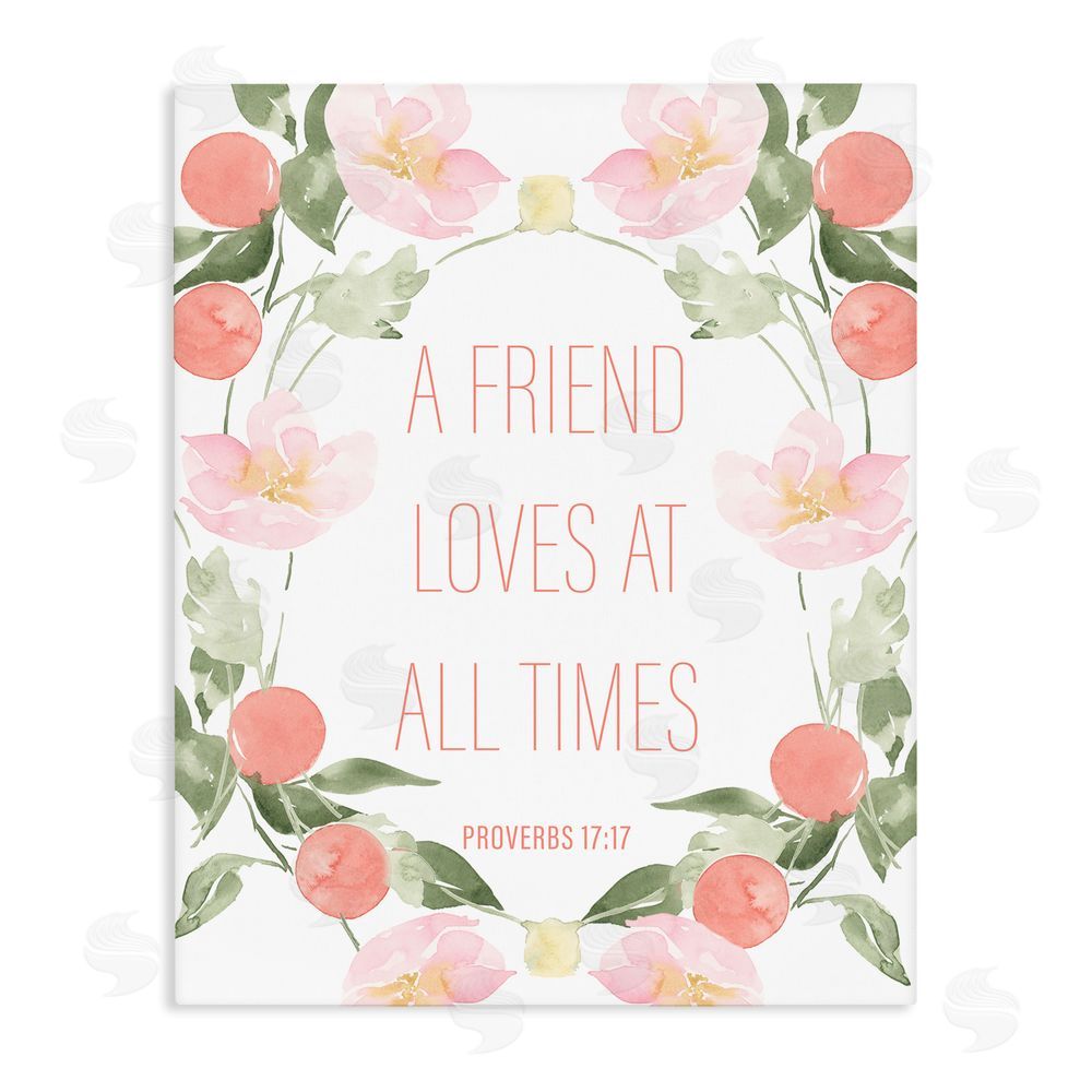 Sundance Graphics A Friend Loves At All Times Canvas Wall Art Print