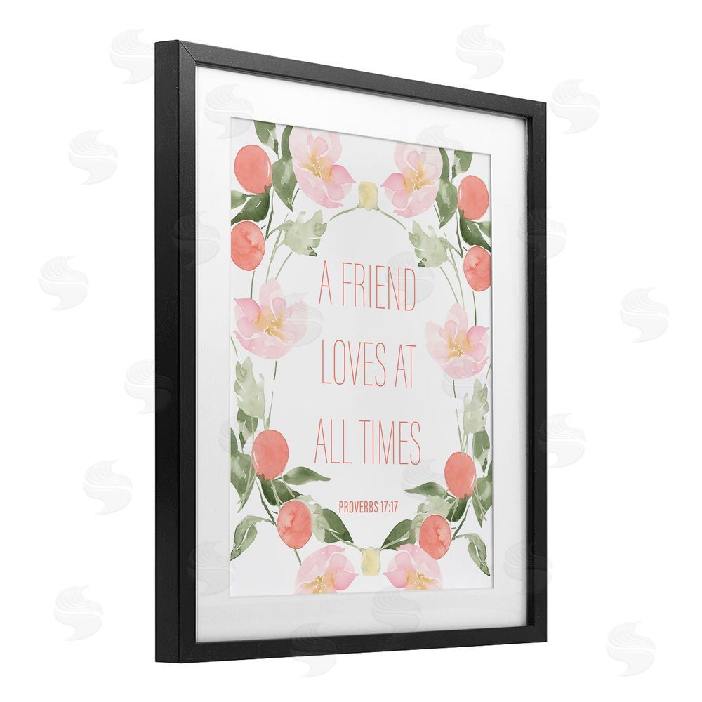 Sundance Graphics A Friend Loves At All Times Black Framed Print Under Glass Wall Art
