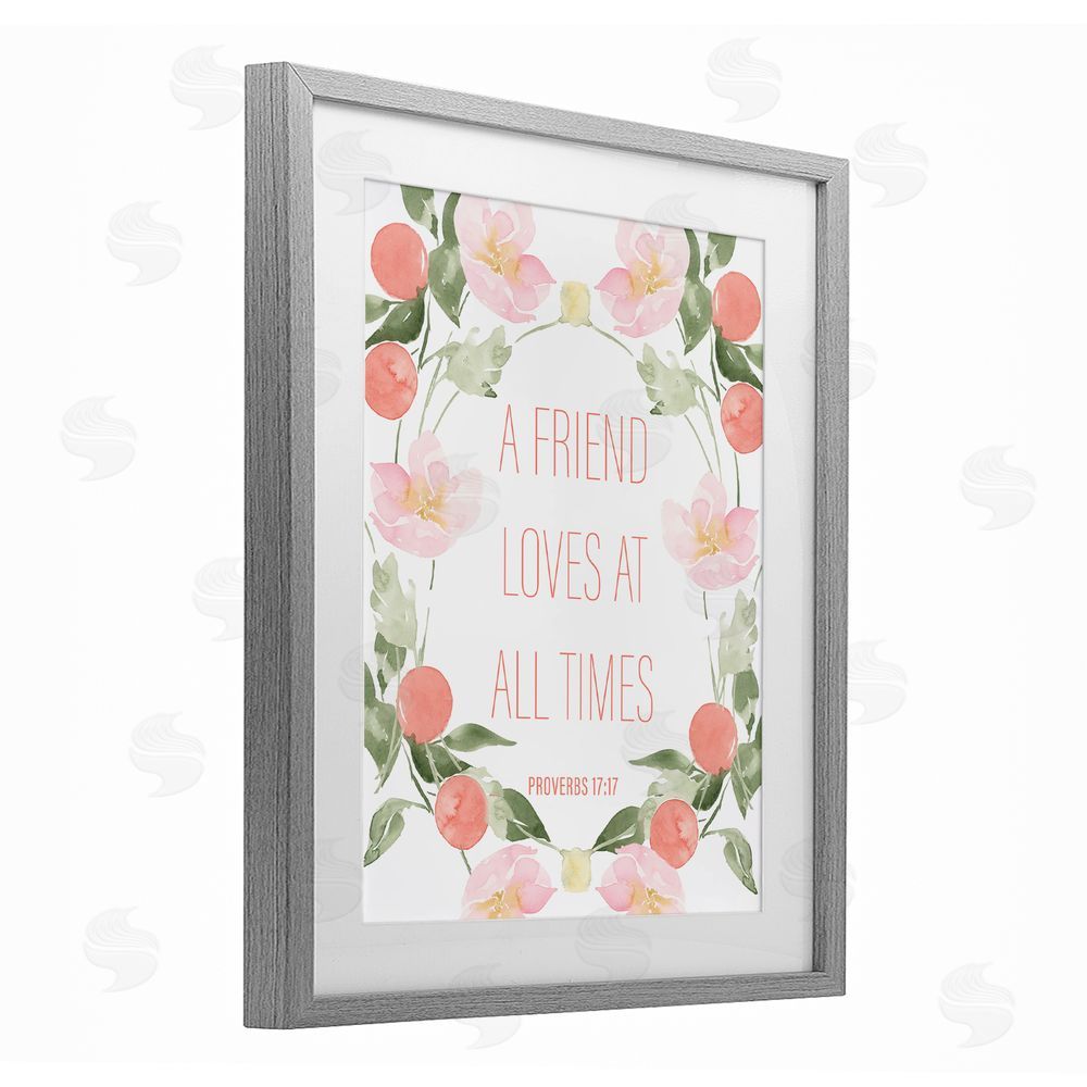 Sundance Graphics A Friend Loves At All Times Gray Framed Print Under Glass Wall Art