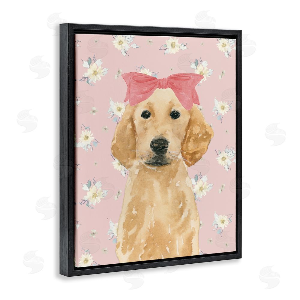 Lucille Price Picture Ready Retriever Black Floating Frame Canvas Wall Art Print