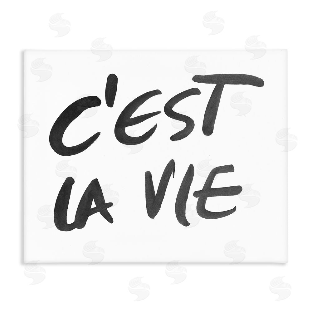 Sundance Graphics C'est La Vie Minimal Text Canvas Wall Art Print