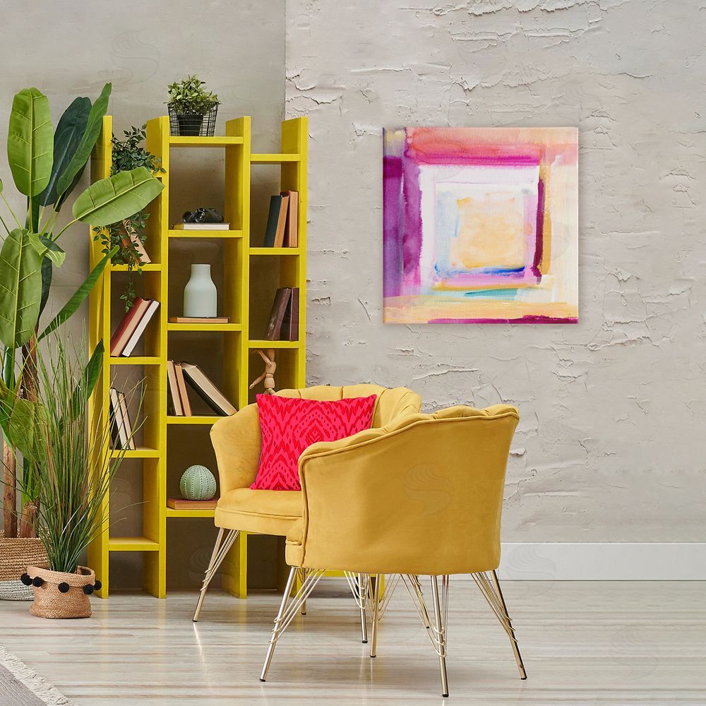 Lanie Loreth Vibrant Layers New Day Stretched Canvas Wall Art in Room