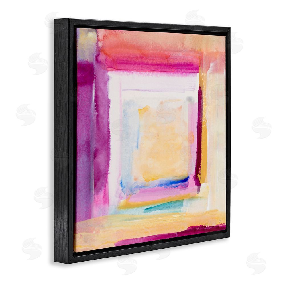 Lanie Loreth Vibrant Layers New Day Black Floating Frame Canvas Wall Art Print