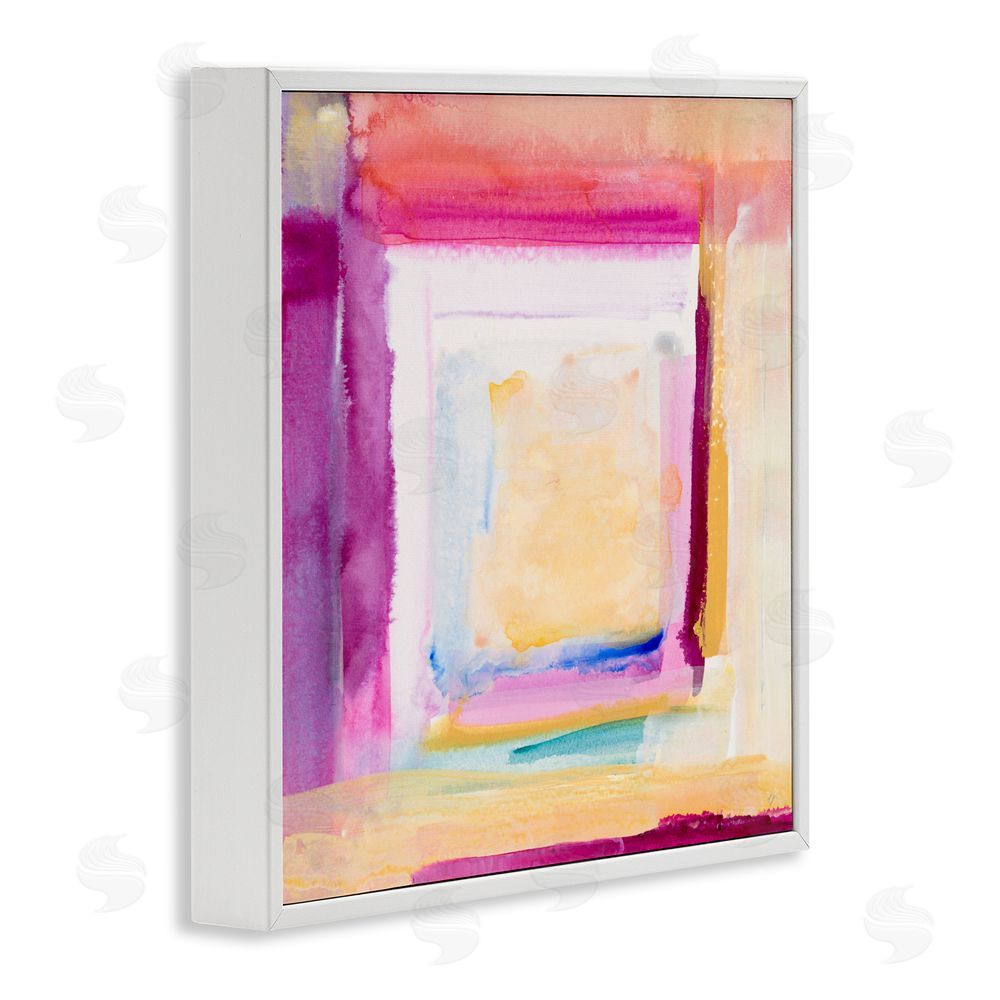 Lanie Loreth Vibrant Layers New Day White Framed Giclee Wall Art Print