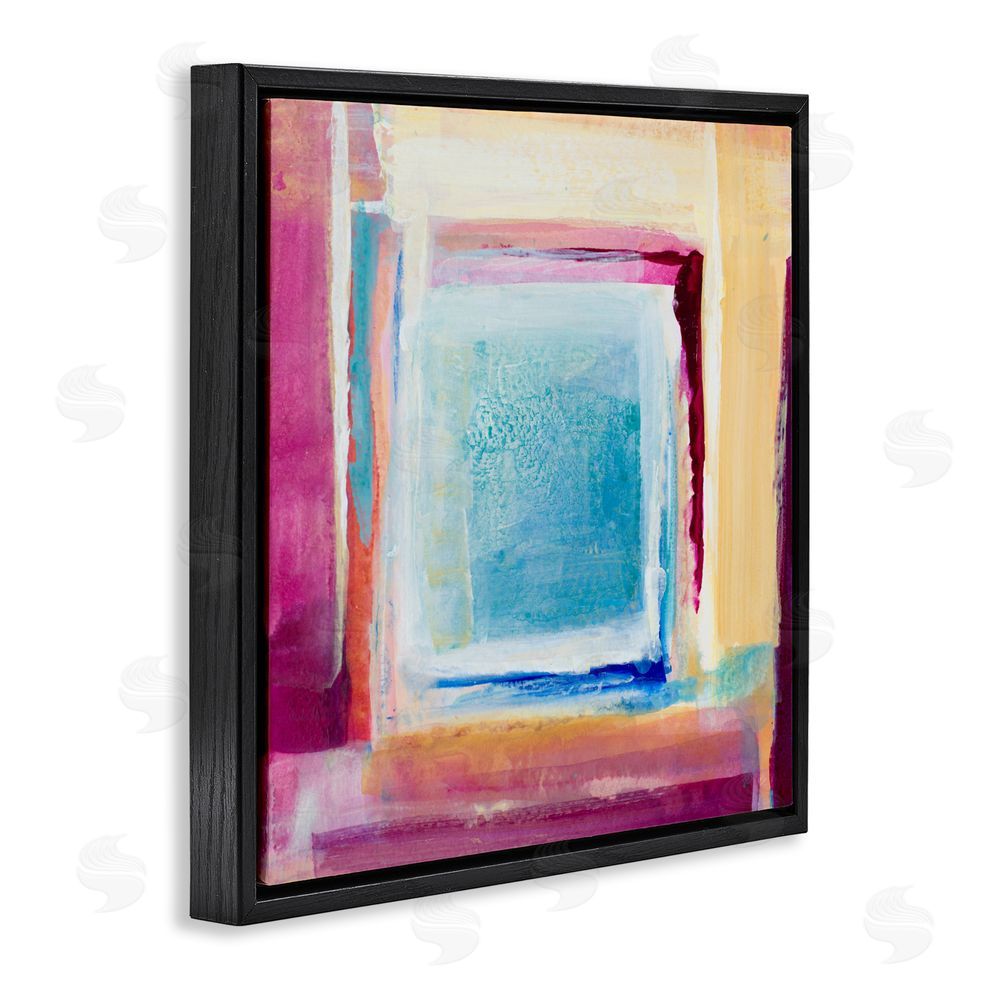 Sundance Graphics Bright Colors New Day Black Floating Frame Canvas Wall Art Print