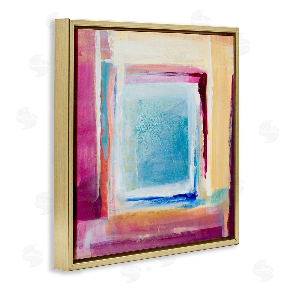 Sundance Graphics Bright Colors New Day Gold Floating Frame Canvas Wall Art Print