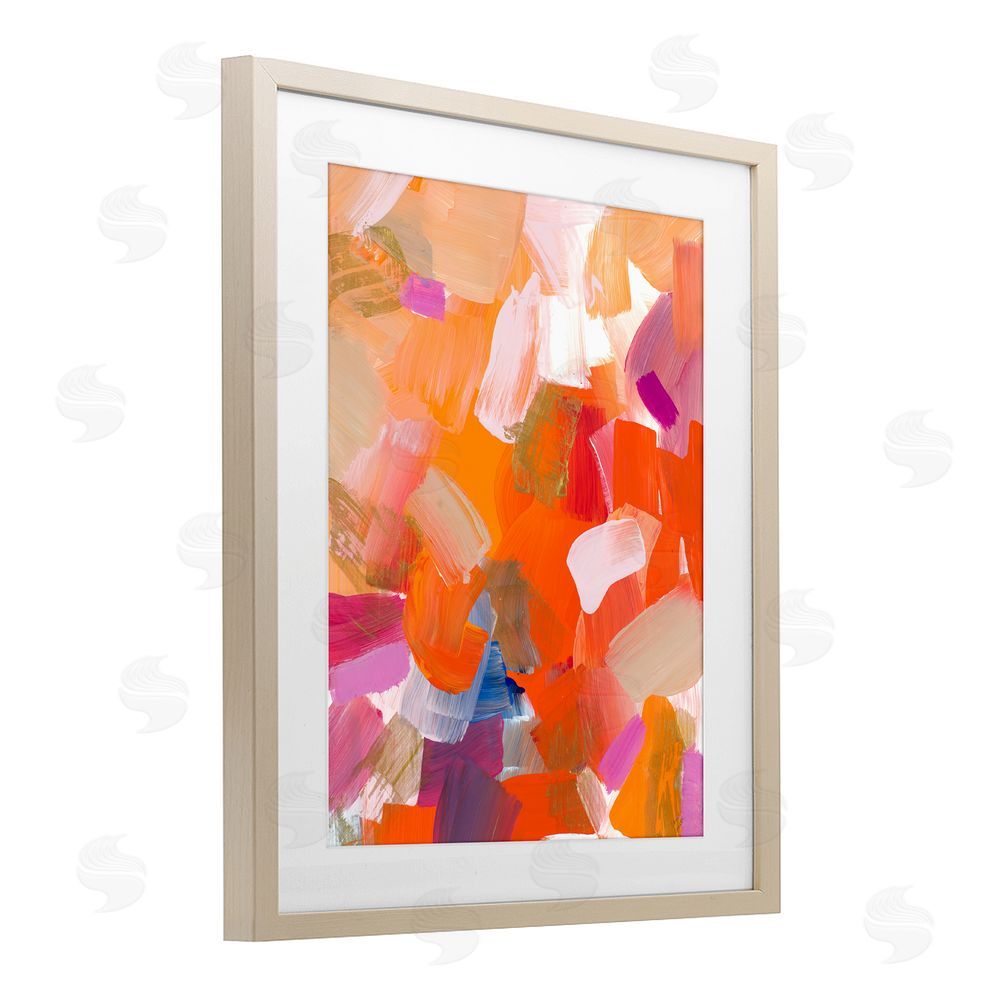 Sundance Graphics Confetti Petals Abstraction Birch Framed Print Under Glass Wall Art