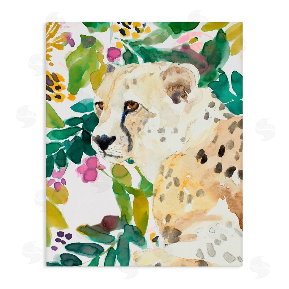 Sundance Graphics Garden Plants Leopard Canvas Wall Art Print