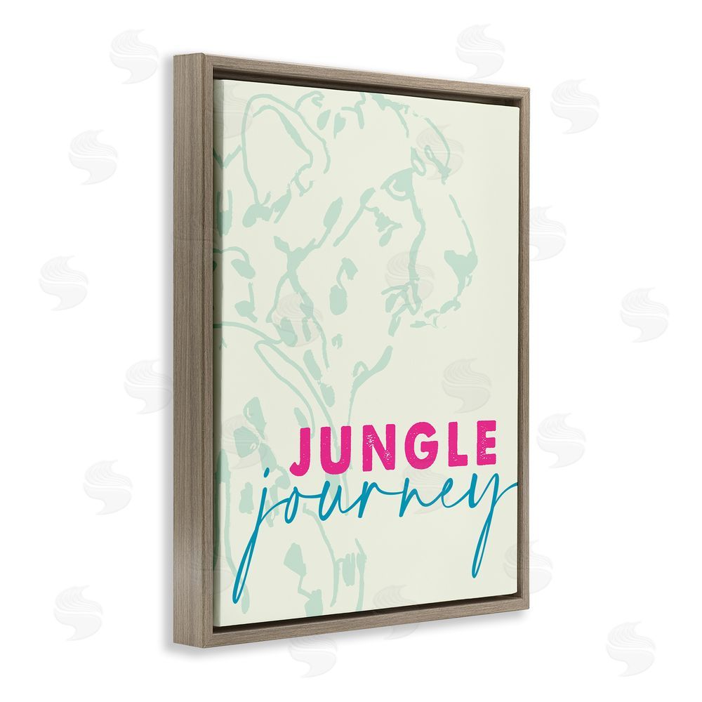 Sundance Graphics Jungle Journey Cheetah Brown Floating Frame Canvas Wall Art Print