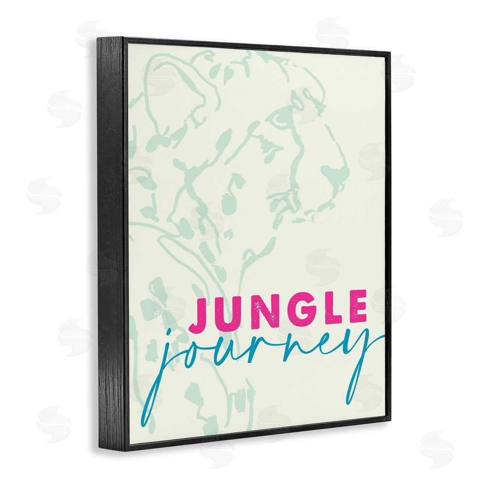 Sundance Graphics Jungle Journey Cheetah Black Framed Giclee Wall Art Print