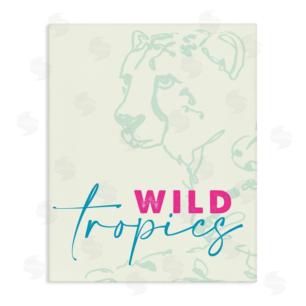 Lanie Loreth Wild Tropics Cheetah Stretched Canvas Wall Art Print