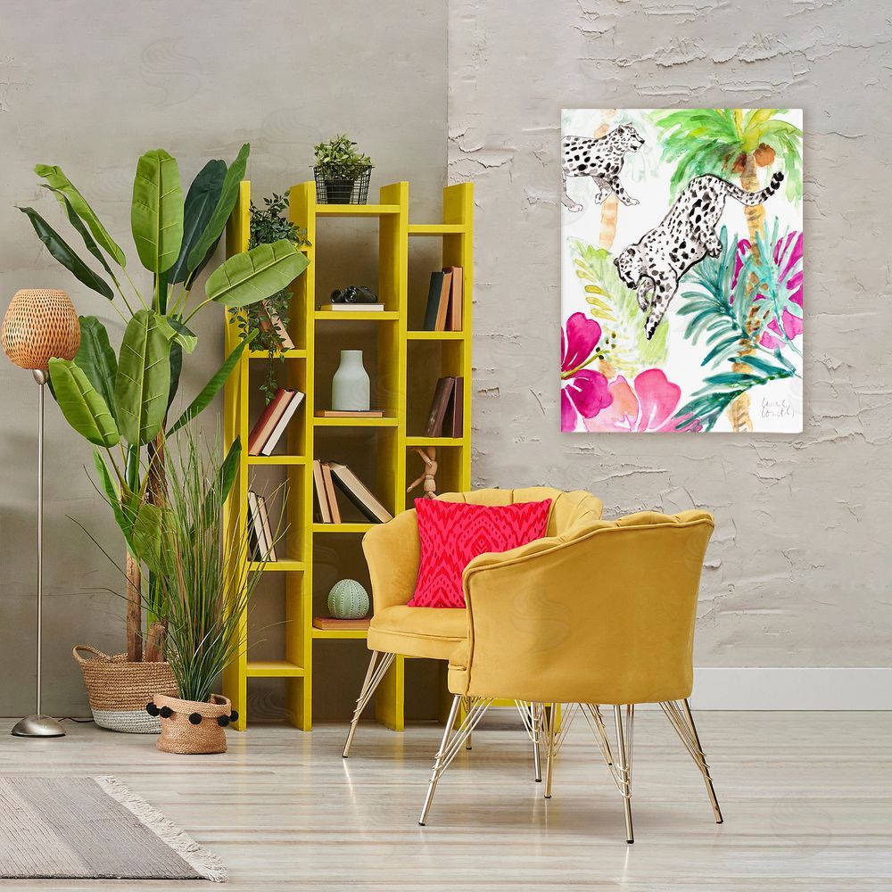 Sundance Graphics Tropical Island Cheetahs Canvas Wall Art Print in Room