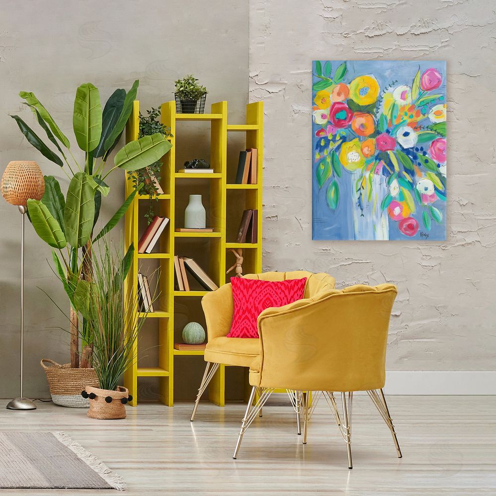 Sundance Graphics Cheerful Blossom Energy Canvas Wall Art Print in Room