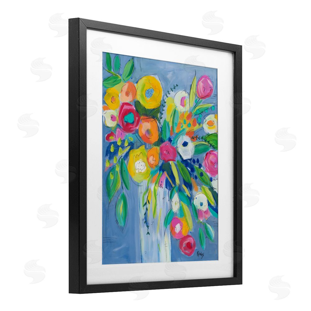 Sundance Graphics Cheerful Blossom Energy Black Framed Print Under Glass Wall Art