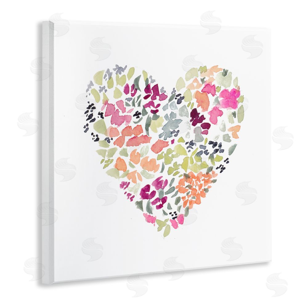 Sundance Graphics Blooming Pastel Heart Wall Plaque Printed Art