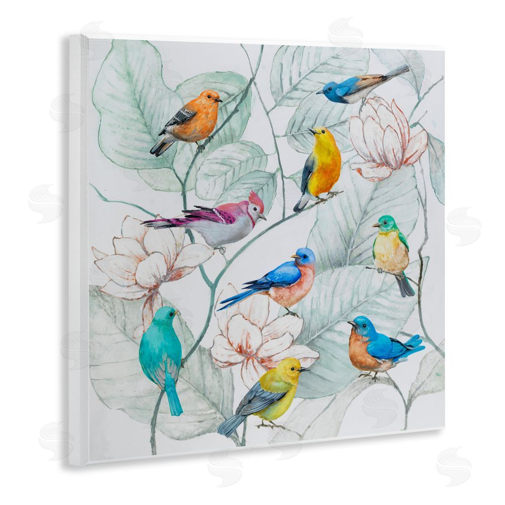 Lorenzo Collective Colorful Array Of Birds Wall Plaque Art Print