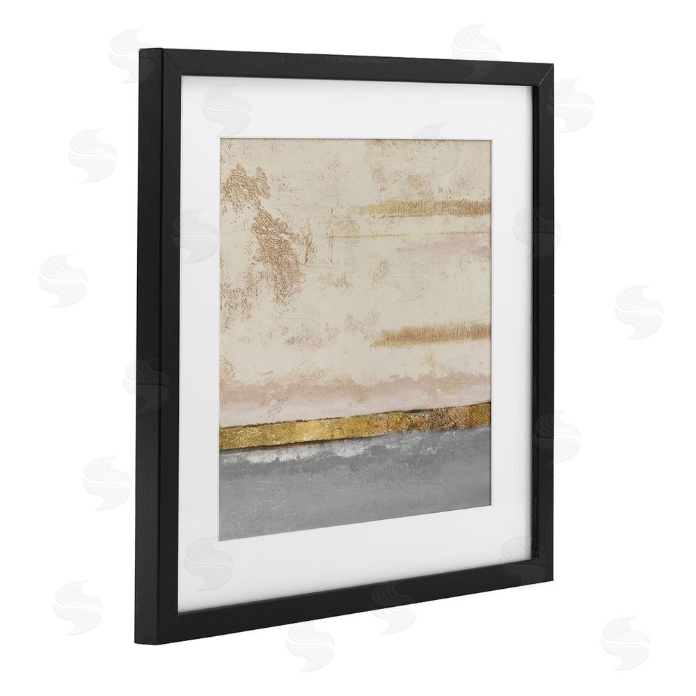 Patricia Pinto Soft Sea Abstract Black Framed Print Under Glass Wall Art