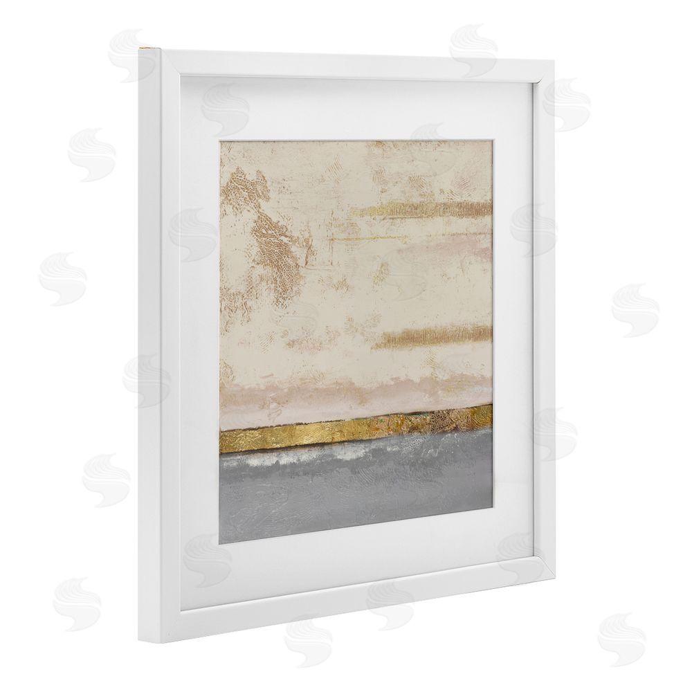 Patricia Pinto Soft Sea Abstract White Framed Print Under Glass Wall Art