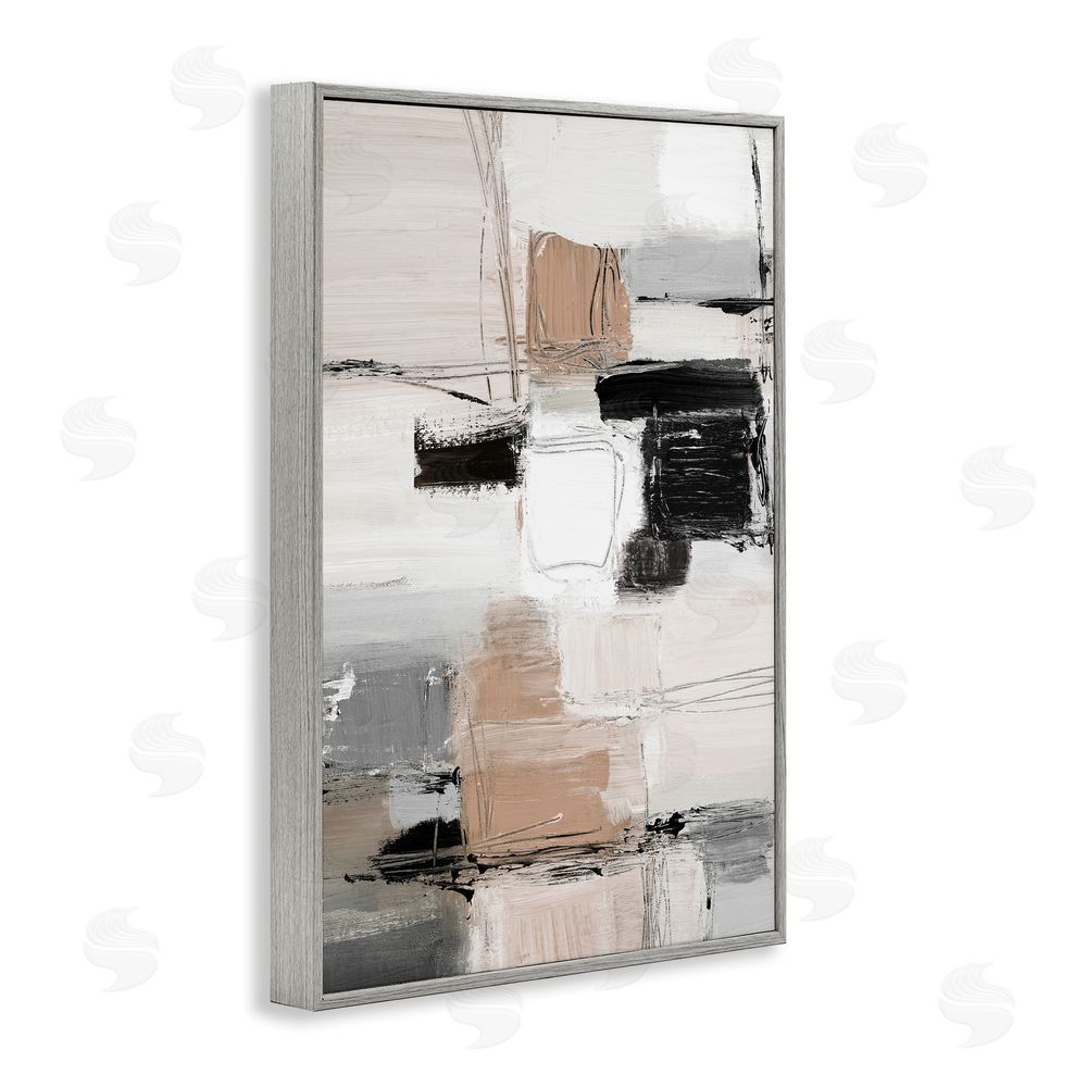 Sundance Graphics Contemporary Neutral Variety Gray Framed Giclee Wall Art Print