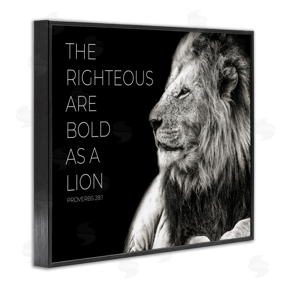 Shelley Lake The Righteous Bold As A Lion Black Framed Giclee Wall Art Print