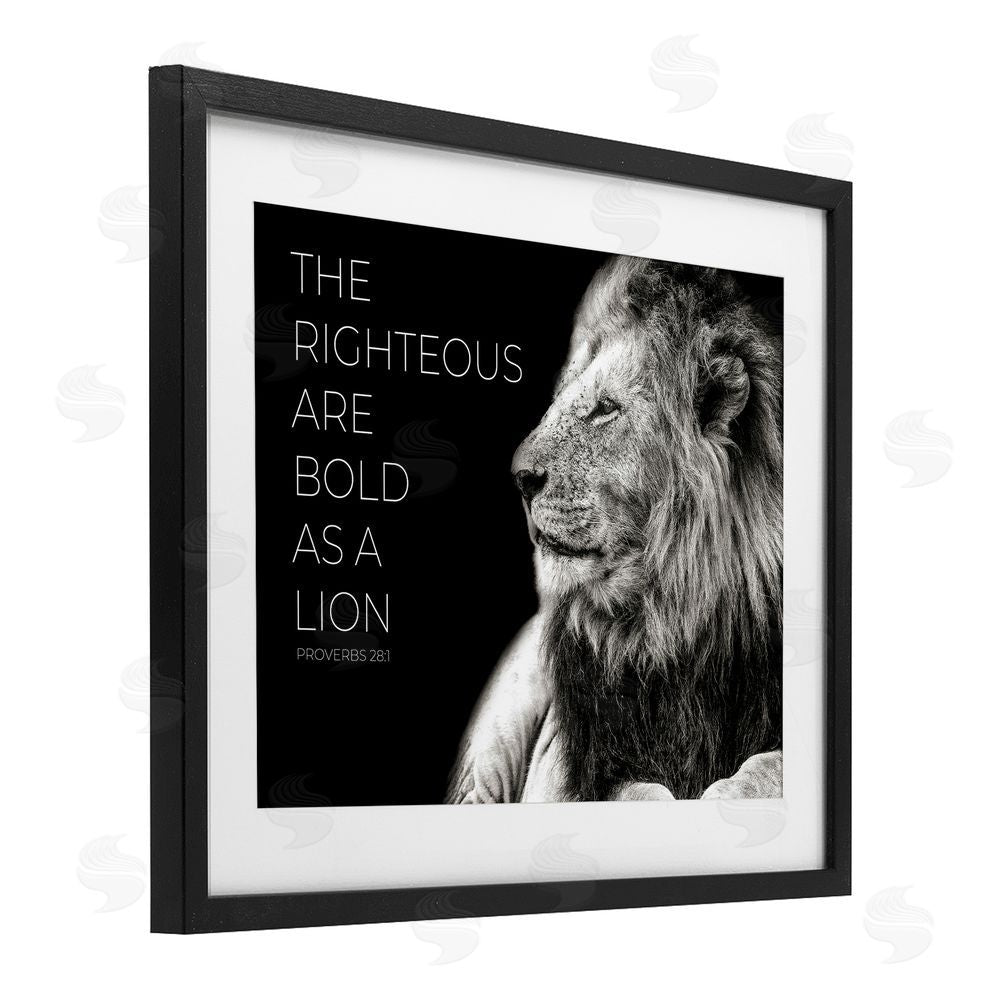 Shelley Lake The Righteous Bold As A Lion Black Framed Print Under Glass Wall Art